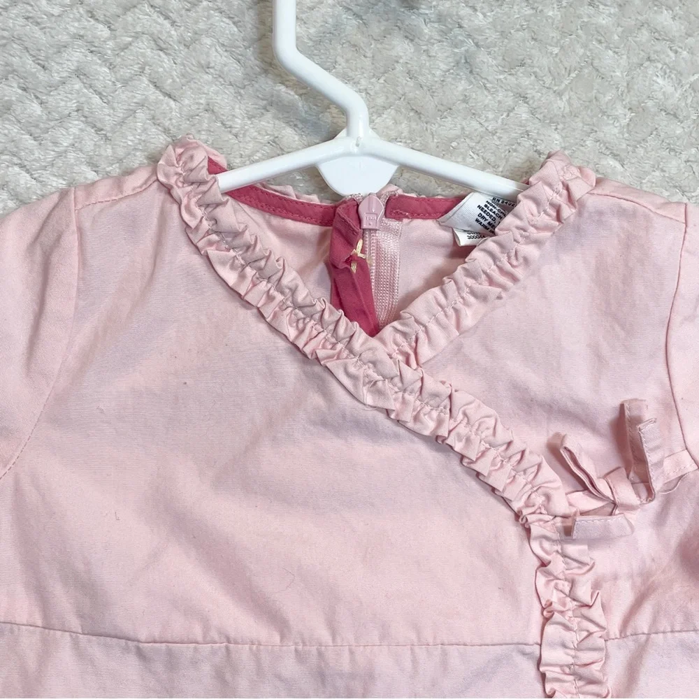 Baby Gap Infant Pink Kimono Style‎ Ruffle Pink 3/4 sleeve Dress Size 12-18mos